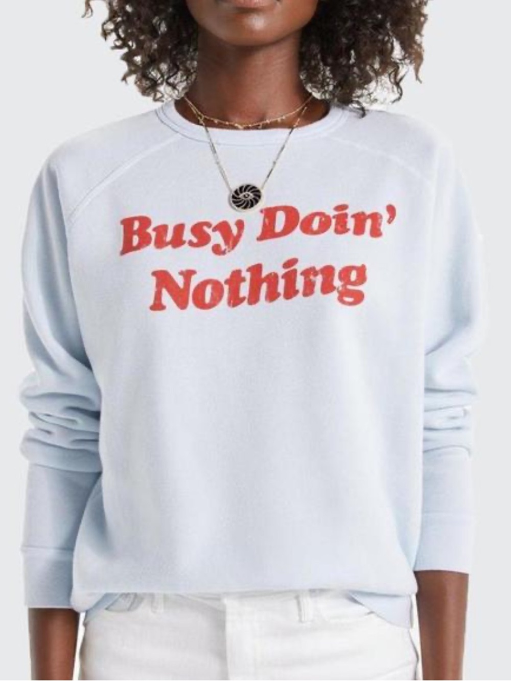 MOTHER The Hugger Busy Doin' Nothing Sweatshirt S